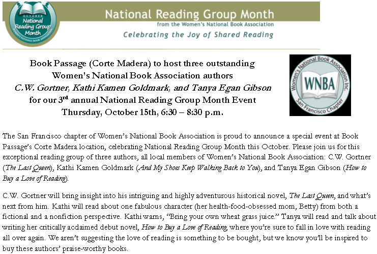 National Book Reading Month, WNBA-SF chapter